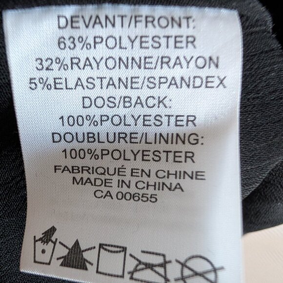 MXM Black Sequin Sheer Waterfall Vest Glam Layering Piece Size 2X Plus Size - Picture 14 of 15